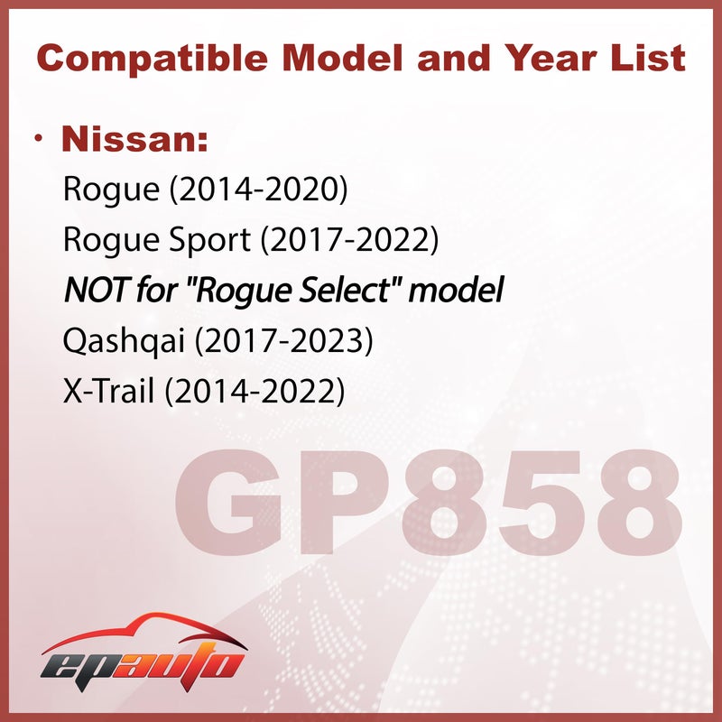 EPAuto GP858 (CA11858) Engine Air Filter, Replacement for Nissan Rogue (2014â€“2020), Rogue Sport (2017â€“2021), Qashqai (2017â€“2021) â€“ Rigid Panel Filter for 2.0L/2.5L Engines - Image 2